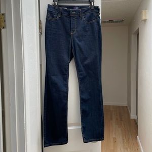 Brand new, never worn NYDJ Marilyn Straight Leg Jean 10P. Midnight blue.